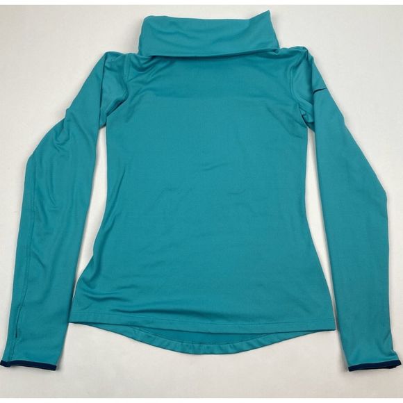 NEW Women's Small NIKE Pro Hyperwarm Infinity Training Longsleeve Top Shirt Turq - Picture 3 of 6